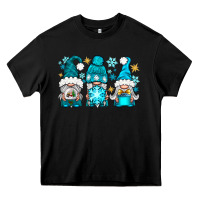 Black winter gnomies Heavy Core Tee - NancyCooperArtShop