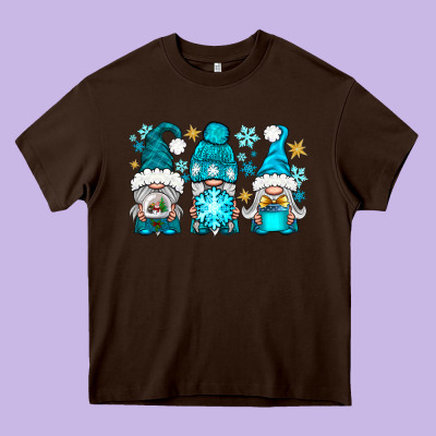 Winter Gnomies Heavy Core Tee Designed By Nancycooperartshop