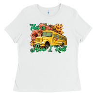 White This is How I Roll Woman Bus Driver Ladies Tee - Jasminsmagicworld