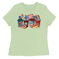 Matcha 4th of july coffee cups Ladies Tee - NancyCooperArtShop