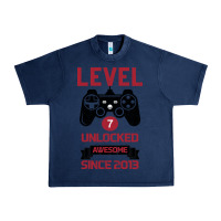 Navy Kids Level 7 Unlocked Awesome Since 2013 Urban Heavy Tee - Bettercallsaul