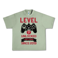 Oil Green Kids Level 7 Unlocked Awesome Since 2013 Urban Heavy Tee - Bettercallsaul