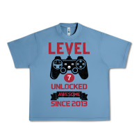 Pebble Blue Kids Level 7 Unlocked Awesome Since 2013 Urban Heavy Tee - Bettercallsaul
