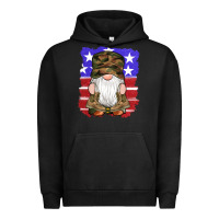 Pigment Black military gnomes boots american flag Urban Hoodie - Artiststas
