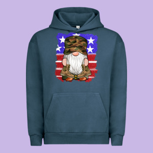 Military Gnomes Boots American Flag Urban Hoodie Designed By Artiststas