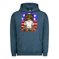 Pigment Midnight Navy military gnomes boots american flag Urban Hoodie - Artiststas