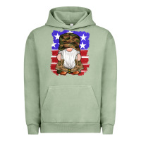 Pigment Oil Green military gnomes boots american flag Urban Hoodie - Artiststas