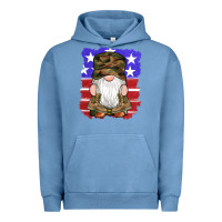 Pigment Pebble Blue military gnomes boots american flag Urban Hoodie - Artiststas