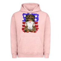 Pigment Salmon military gnomes boots american flag Urban Hoodie - Artiststas