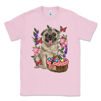 Bubblegum Pink Easter pug Classic Tee - RanaPortraitStore