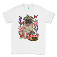 White Easter pug Classic Tee - RanaPortraitStore