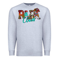Heather Grey Papa Claus Premium Sweatshirt - CowhideDigitalArt
