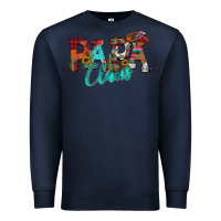 Navy Papa Claus Premium Sweatshirt - CowhideDigitalArt