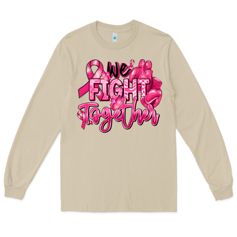 We Fight Together Breast Cancer Long Sleeve Tee by RanaPortraitStore | Teevron
