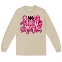 Mushroom we fight together breast cancer Long Sleeve Tee - RanaPortraitStore