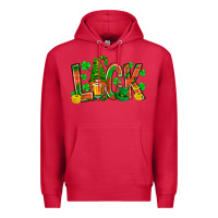 Cardinal luck with gnome and beer bbs Premium Hoodie - BundleAndBundleShop
