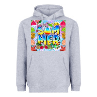 Heather Grey Sweet Summer Time Heavyweight Hoodie - CowhideDigitalArt