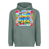 Sage Sweet Summer Time Heavyweight Hoodie - CowhideDigitalArt