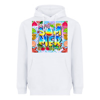 White Sweet Summer Time Heavyweight Hoodie - CowhideDigitalArt