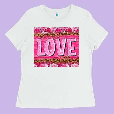 Love Valentines Day Ladies Tee Designed By Nancycooperartshop