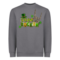 Storm Sham rockin skeleton hand St. Patrick's Heavyweight Sweatshirt - CowGirlArtShop