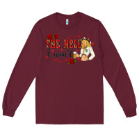 Burgundy the hell i wont with sassy pinup cowgirl Long Sleeve Tee - texasbilliewilder