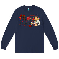 Navy the hell i wont with sassy pinup cowgirl Long Sleeve Tee - texasbilliewilder