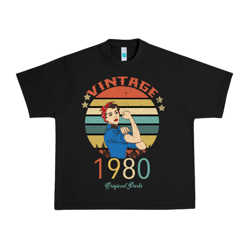 Vintage 1980 Original Parts Women 40th Birthday Urban Heavy Tee by Bettercallsaul | Teevron