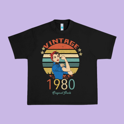 Vintage 1980 Original Parts Women 40th Birthday Urban Heavy Tee Designed By Bettercallsaul