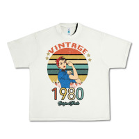 Pistachio Vintage 1980 Original Parts Women 40th Birthday Urban Heavy Tee - Bettercallsaul