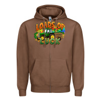 Chestnut Loads of luck with tractor St. Patricks Day Zipper Hoodie - FaDigitalArtStudio