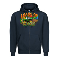 Navy Loads of luck with tractor St. Patricks Day Zipper Hoodie - FaDigitalArtStudio