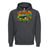 Smoke Loads of luck with tractor St. Patricks Day Zipper Hoodie - FaDigitalArtStudio