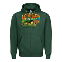 Sports Green Loads of luck with tractor St. Patricks Day Zipper Hoodie - FaDigitalArtStudio
