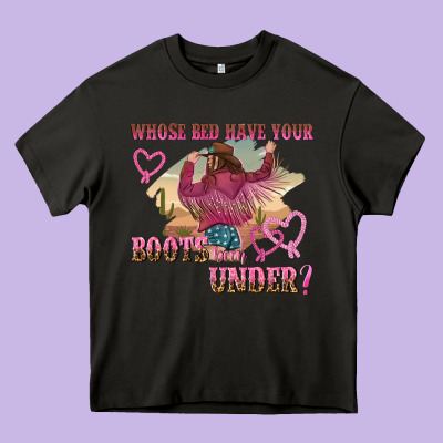 Whose Bed Have Youre Boots Been Under Heavy Core Tee Designed By Nancycooperartshop