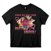 Black whose bed have youre boots been under Heavy Core Tee - NancyCooperArtShop