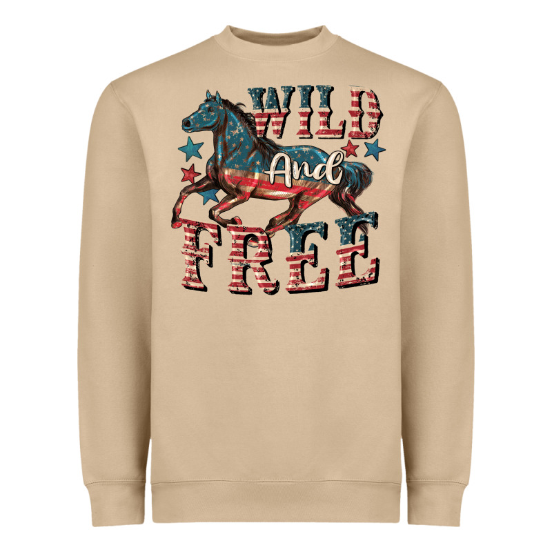 Wild And Free 4th Of July Heavyweight Sweatshirt by CowGirlArtShop | Teevron