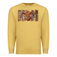 Antique Gold Rodeo Mom Cow Premium Sweatshirt - CowhideDigitalArt