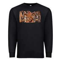 Black Rodeo Mom Cow Premium Sweatshirt - CowhideDigitalArt