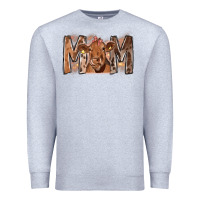 Heather Grey Rodeo Mom Cow Premium Sweatshirt - CowhideDigitalArt