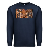 Navy Rodeo Mom Cow Premium Sweatshirt - CowhideDigitalArt