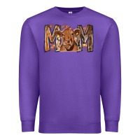 Purple Rodeo Mom Cow Premium Sweatshirt - CowhideDigitalArt