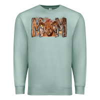 Seafoam Rodeo Mom Cow Premium Sweatshirt - CowhideDigitalArt