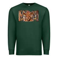 Sports Green Rodeo Mom Cow Premium Sweatshirt - CowhideDigitalArt