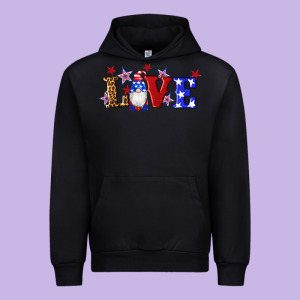 American Flag Gnomes Love Urban Hoodie Designed By Artiststas