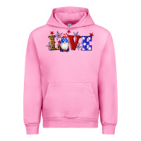 Fuchsia Pink american flag gnomes love Urban Hoodie - Artiststas