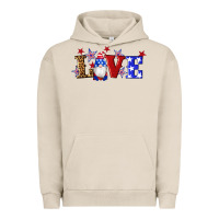 Pigment French Oak american flag gnomes love Urban Hoodie - Artiststas