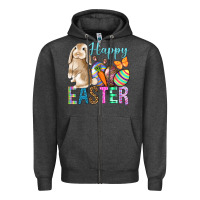 Charcoal Heather Easter Day With Truck Zipper Hoodie - BundleAndBundleShop