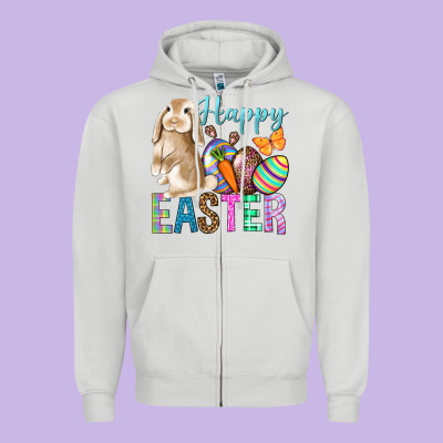 Easter Day With Truck Zipper Hoodie Designed By Bundleandbundleshop