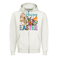 Oatmeal Heather Easter Day With Truck Zipper Hoodie - BundleAndBundleShop
